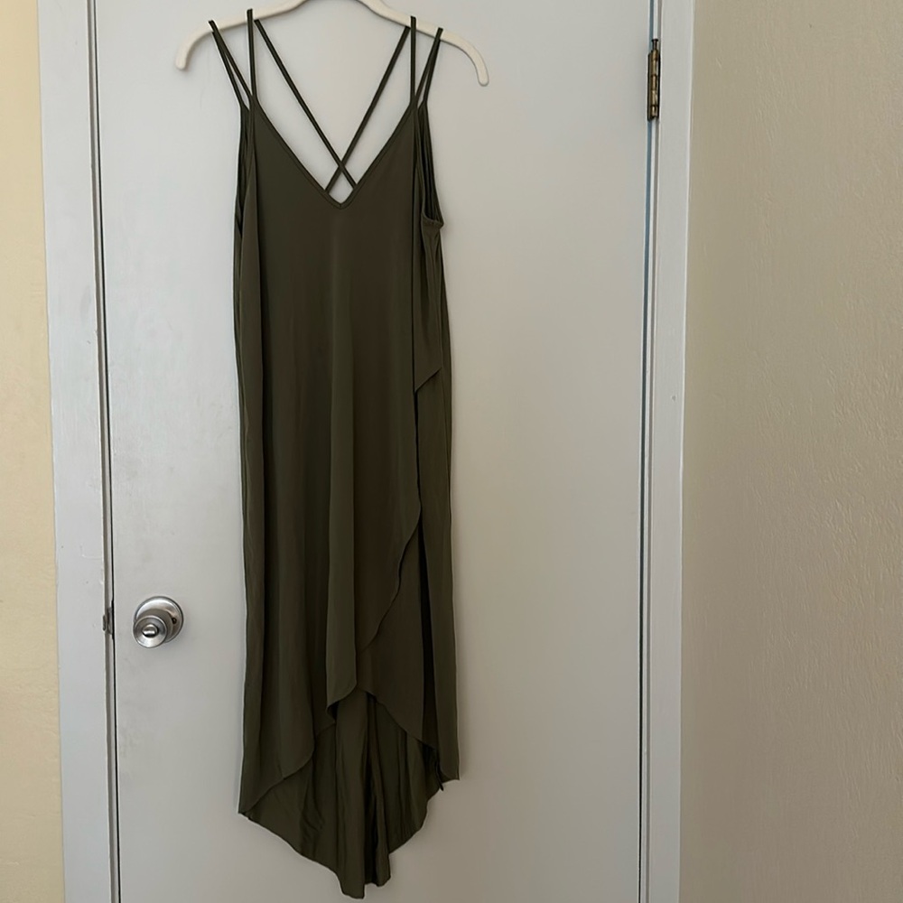 Lush strappy summer hi-low dress